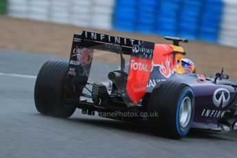 World © Octane Photographic Ltd. 2014 Formula 1 Winter Testing, Circuito de Velocidad, Jerez. Friday 31st January 2014. Day 4. Infiniti Red Bull Racing RB10 – Daniel Ricciardo. Rear end detail. Digital Ref: 0888lb1d2782