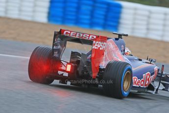 World © Octane Photographic Ltd. 2014 Formula 1 Winter Testing, Circuito de Velocidad, Jerez. Friday 31st January 2014. Day 4. Scuderia Toro Rosso STR 9 – Daniil Kvyat. Rear details. Digital Ref: 0888lb1d2812