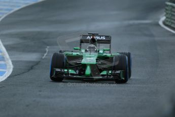 World © Octane Photographic Ltd. 2014 Formula 1 Winter Testing, Circuito de Velocidad, Jerez. Friday 31st January 2014. Day 4. Caterham F1 Team CT05 – Kamui Kobayashi. Digital Ref: 0888lb1d2904