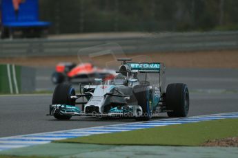 World © Octane Photographic Ltd. 2014 Formula 1 Winter Testing, Circuito de Velocidad, Jerez. Friday 31st January 2014. Day 4. Mercedes AMG Petronas F1 W05 - Nico Rosberg. Digital Ref: 0888lb1d3107