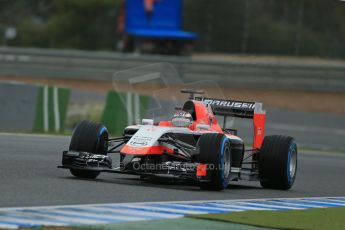 World © Octane Photographic Ltd. 2014 Formula 1 Winter Testing, Circuito de Velocidad, Jerez. Friday 31st January 2014. Day 4. Marussia F1 Team MR03 - Jules Bianchi. Digital Ref: 0888lb1d3123