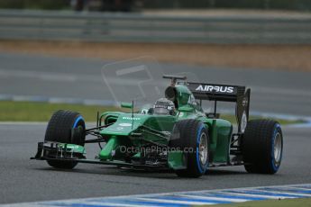 World © Octane Photographic Ltd. 2014 Formula 1 Winter Testing, Circuito de Velocidad, Jerez. Friday 31st January 2014. Day 4. Caterham F1 Team CT05 – Kamui Kobayashi. Digital Ref: 0888lb1d3321