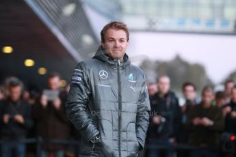 World © Octane Photographic Ltd. 2014 Formula 1 Winter Testing, Circuito de Velocidad, Jerez. Tuesday 27th January 2014. Mercedes AMG Petronas F1 W05 launch - Nico Rosberg. Digital Ref: 0884lw7d7278
