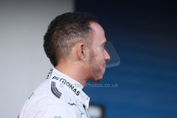 World © Octane Photographic Ltd. 2014 Formula 1 Winter Testing, Circuito de Velocidad, Jerez. Tuesday 27th January 2014. Mercedes AMG Petronas F1 W05 launch – Lewis Hamilton. Digital Ref: 0884cb1d9130