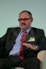 World © Octane Photographic Ltd. Motorsport Industry Association 8th International Low Carbon Racing Conference at Autosport International 2014 in association with Dell. Wednesday 8th January 2014. Mike Gallery: Chief Programmes Engineer, Chassis Engineering (Jaguar Land Rover). Digital Ref :