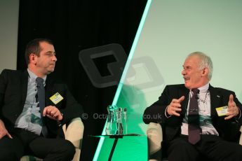 World © Octane Photographic Ltd. Motorsport Industry Association 8th International Low Carbon Racing Conference at Autosport International 2014 in association with Dell. Wednesday 8th January 2014. Ulrich Baretzky: Head of Engine Development (Audi Sport) and Vincent Beaumesnil: Sporting Director (ACO). Digital Ref :