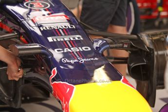 World © Octane Photographic Ltd. Thursday 22nd May 2014. Monaco - Monte Carlo - Formula 1 Practice 1. Infiniti Red Bull Racing RB10 - new nose camera mountings. Digital Ref: 0958CB7D1982