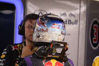 World © Octane Photographic Ltd. Thursday 22nd May 2014. Monaco - Monte Carlo - Formula 1 Practice 1. Infiniti Red Bull Racing RB10 – Daniel Ricciardo in his Monaco special helmet. Digital Ref: 0958CB7D2005