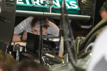 World © Octane Photographic Ltd. Thursday 22nd May 2014. Monaco - Monte Carlo - Formula 1 Practice 1. Mercedes AMG Petronas F1 W05 Hybrid - Rear wing. Digital Ref: 0958CB7D2018