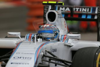 World © Octane Photographic Ltd. Thursday 22nd May 2014. Monaco - Monte Carlo - Formula 1 Practice 1. Williams Martini Racing FW36 – Valtteri Bottas Digital Ref: 0958LB1D3672