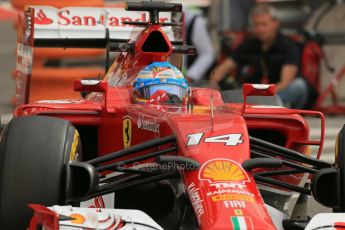 World © Octane Photographic Ltd. Thursday 22nd May 2014. Monaco - Monte Carlo - Formula 1 Practice 1. Scuderia Ferrari F14T - Fernando Alonso. Digital Ref: 0958LB1D3703