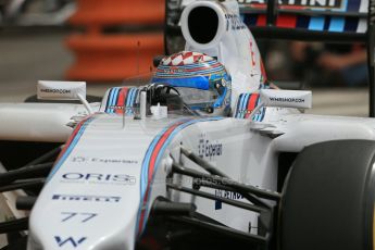 World © Octane Photographic Ltd. Thursday 22nd May 2014. Monaco - Monte Carlo - Formula 1 Practice 1. Williams Martini Racing FW36 – Valtteri Bottas Digital Ref: 0958LB1D3745
