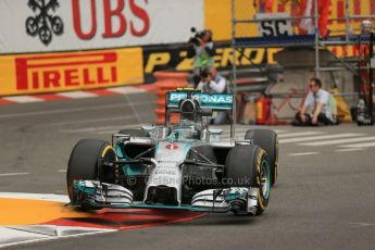 World © Octane Photographic Ltd. Thursday 22nd May 2014. Monaco - Monte Carlo - Formula 1 Practice 1. Mercedes AMG Petronas F1 W05 Hybrid - Nico Rosberg. Digital Ref: 0958LB1D3856