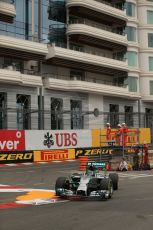 World © Octane Photographic Ltd. Thursday 22nd May 2014. Monaco - Monte Carlo - Formula 1 Practice 1. Mercedes AMG Petronas F1 W05 Hybrid - Nico Rosberg. Digital Ref: 0958LB1D3875