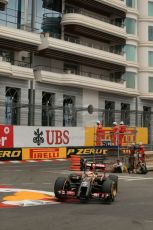 World © Octane Photographic Ltd. Thursday 22nd May 2014. Monaco - Monte Carlo - Formula 1 Practice 1. Lotus F1 Team E22 – Pastor Maldonado. Digital Ref: 0958LB1D3902