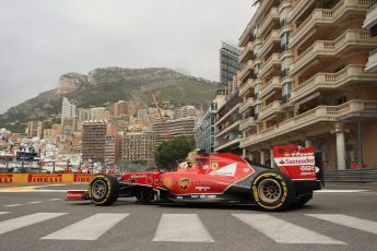 World © Octane Photographic Ltd. Thursday 22nd May 2014. Monaco - Monte Carlo - Formula 1 Practice 1. Scuderia Ferrari F14T – Kimi Raikkonen. Digital Ref: 0958LB1D6121