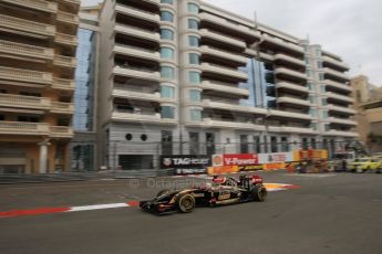 World © Octane Photographic Ltd. Thursday 22nd May 2014. Monaco - Monte Carlo - Formula 1 Practice 1. Lotus F1 Team E22 - Romain Grosjean. Digital Ref: 0958LB1D6315