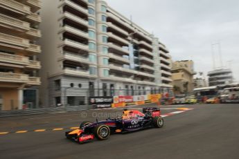 World © Octane Photographic Ltd. Thursday 22nd May 2014. Monaco - Monte Carlo - Formula 1 Practice 1. Infiniti Red Bull Racing RB10 - Sebastian Vettel. Digital Ref: 0958LB1D6417