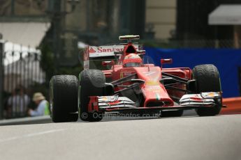 World © Octane Photographic Ltd. Thursday 22nd May 2014. Monaco - Monte Carlo - Formula 1 Practice 2. Scuderia Ferrari F14T – Kimi Raikkonen. Digital Ref: 0960LB1D4682