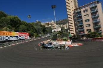 World © Octane Photographic Ltd. Saturday 24th May 2014. Monaco - Monte Carlo - Formula 1 Practice 3. Mercedes AMG Petronas F1 W05 Hybrid – Lewis Hamilton. Digital Ref: 0965LB1D7001