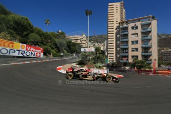 World © Octane Photographic Ltd. Saturday 24th May 2014. Monaco - Monte Carlo - Formula 1 Practice 3. Lotus F1 Team E22 - Romain Grosjean. Digital Ref: 0965LB1D7101