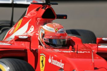 World © Octane Photographic Ltd. Saturday 24th May 2014. Monaco - Monte Carlo - Formula 1 Practice 3. Scuderia Ferrari F14T – Kimi Raikkonen. Digital Ref: 0965LB1D7144
