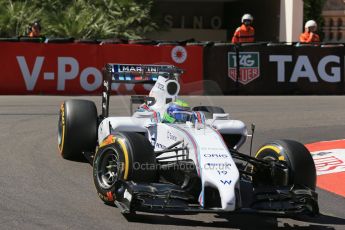 World © Octane Photographic Ltd. Saturday 24th May 2014. Monaco - Monte Carlo - Formula 1 Practice 3. Williams Martini Racing FW36 – Felipe Massa. Digital Ref: 0965LB1D7199