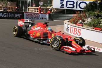 World © Octane Photographic Ltd. Saturday 24th May 2014. Monaco - Monte Carlo - Formula 1 Practice 3. Scuderia Ferrari F14T - Fernando Alonso. Digital Ref: 0965LB1D7241