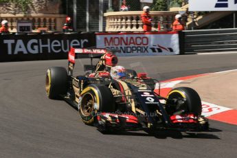 World © Octane Photographic Ltd. Saturday 24th May 2014. Monaco - Monte Carlo - Formula 1 Practice 3. Lotus F1 Team E22 - Romain Grosjean. Digital Ref: 0965LB1D7263