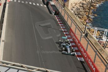 World © Octane Photographic Ltd. Saturday 24th May 2014. Monaco - Monte Carlo - Formula 1 Practice 3. Mercedes AMG Petronas F1 W05 Hybrid - Nico Rosberg. Digital Ref: 0965LB1D7482