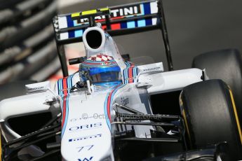 World © Octane Photographic Ltd. Saturday 24th May 2014. Monaco - Monte Carlo - Formula 1 Practice 3. Williams Martini Racing FW36 – Valtteri Bottas Digital Ref: 0965LB1D7563