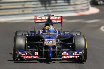 World © Octane Photographic Ltd. Saturday 24th May 2014. Monaco - Monte Carlo - Formula 1 Practice 3. Scuderia Toro Rosso STR9 - Jean-Eric Vergne. Digital Ref: 0965LB1D7582