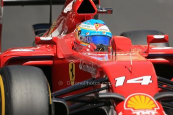 World © Octane Photographic Ltd. Saturday 24th May 2014. Monaco - Monte Carlo - Formula 1 Practice 3. Scuderia Ferrari F14T - Fernando Alonso. Digital Ref: 0965LB1D7626