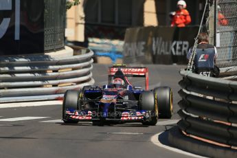 World © Octane Photographic Ltd. Saturday 24th May 2014. Monaco - Monte Carlo - Formula 1 Practice 3. Scuderia Toro Rosso STR 9 – Daniil Kvyat. Digital Ref: 0965LB1D7655