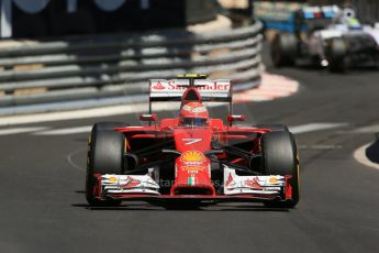 World © Octane Photographic Ltd. Saturday 24th May 2014. Monaco - Monte Carlo - Formula 1 Practice 3. Scuderia Ferrari F14T – Kimi Raikkonen. Digital Ref: 0965LB1D7676
