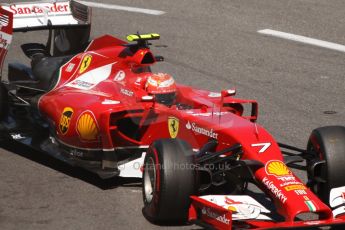 World © Octane Photographic Ltd. Saturday 24th May 2014. Monaco - Monte Carlo - Formula 1 Qualifying. Scuderia Ferrari F14T – Kimi Raikkonen. Digital Ref: 0967CB7D3257