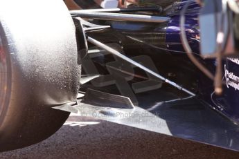 World © Octane Photographic Ltd. Saturday 24th May 2014. Monaco - Monte Carlo - Formula 1 Qualifying. Infiniti Red Bull Racing RB10 rear suspension, floor and suspension detail. Digital Ref: 0967CB7D3314