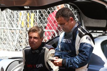 World © Octane Photographic Ltd. Saturday 24th May 2014. Monaco - Monte Carlo - Formula 1 Qualifying. FIA safety car driver - Bernd Maylander and FIA Doctor - Dr.Ian Roberts. Digital Ref: 0967CB7D3353