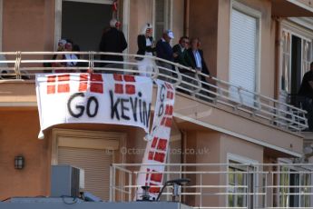 World © Octane Photographic Ltd. Saturday 24th May 2014. Monaco - Monte Carlo - Formula 1 Qualifying. Kevin Magnussen fans. Digital Ref: 0967CB7D3487