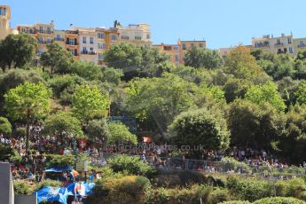 World © Octane Photographic Ltd. Saturday 24th May 2014. Monaco - Monte Carlo - Formula 1 Qualifying. The crowd at Rascasse. Digital Ref: 0967CB7D5369