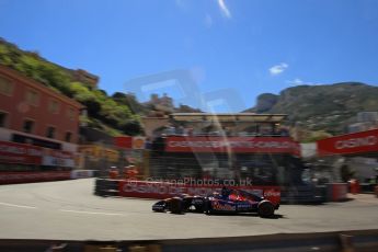 World © Octane Photographic Ltd. Saturday 24th May 2014. Monaco - Monte Carlo - Formula 1 Qualifying. Scuderia Toro Rosso STR9 - Jean-Eric Vergne. Digital Ref: 0967LB1D47940