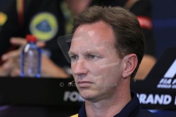 World © Octane Photographic Ltd. Thursday 22nd May 2014. Monaco - Monte Carlo - Formula 1 Press conference. Infiniti Red Bull Racing Team Principle - Christian Horner. Digital Ref: 0961LB1D4775