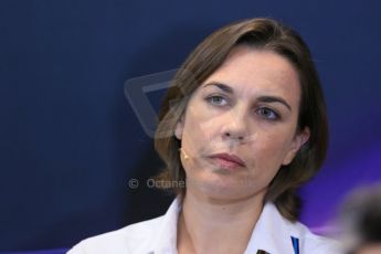 World © Octane Photographic Ltd. Thursday 22nd May 2014. Monaco - Monte Carlo - Formula 1 Press conference. Williams Martini Racing Deputy Team Principle - Claire Williams. Digital Ref: 0961LB1D4807