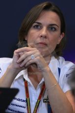 World © Octane Photographic Ltd. Thursday 22nd May 2014. Monaco - Monte Carlo - Formula 1 Press conference. Williams Martini Racing Deputy Team Principle - Claire Williams. Digital Ref: 0961LB1D4929