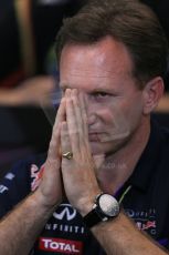 World © Octane Photographic Ltd. Thursday 22nd May 2014. Monaco - Monte Carlo - Formula 1 Press conference. Infiniti Red Bull Racing Team Principle - Christian Horner. Digital Ref: 0961LB1D4931