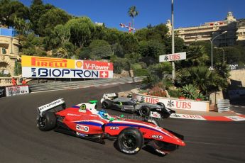 World © Octane Photographic Ltd. World Series by Renault 3.5 - Monaco, Monte Carlo, May 24th 2014 - Qualifying. Zeta Corse – Roman Mavlanov with damaged rear wing and Strakka Racing – Matias Laine. Digital Ref : 0966LB1D7477