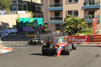 World © Octane Photographic Ltd. World Series by Renault 3.5 - Monaco, Monte Carlo, May 24th 2014 - Qualifying. Zeta Corse – Roman Mavlanov with damaged rear wing and Strakka Racing – Matias Laine. Digital Ref : 0966LB1D7486