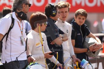 World © Octane Photographic Ltd. Friday 23rd May 2014. GP2 Feature Race – Monaco, Monte Carlo. Kimiya Sato and Arthur Pic - Campos Racing. Digital Ref : 0963CB7D2676