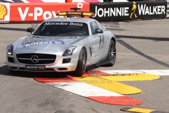 World © Octane Photographic Ltd. Friday 23rd May 2014. GP2 Feature Race – Monaco, Monte Carlo. FIA Safety Car deployed for the 1st of 3 times - Mercedes SLS AMG on green flag lap. Digital Ref : 0963CB7D2789