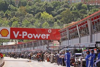World © Octane Photographic Ltd. Friday 23rd May 2014. GP2 Feature Race – Monaco, Monte Carlo. The GP2 pitlane. Digital Ref : 0963CB7D2997